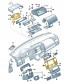 Volkswagen OE 7E0857237L9B9 Рамка декоративна радіо чорна Volkswagen T5. Товар ,