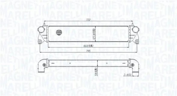 MAGNETI MARELLI 351319205300 Охолоджувач повітря інтеркулер 351319205300