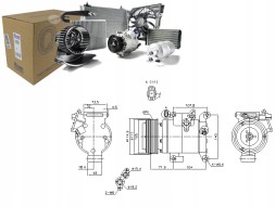 Nissens 890045 NIS/GIFT Компресор кондиціонера mazda 3 6 2.0/2.5 12.08- ni + помічник водія #31