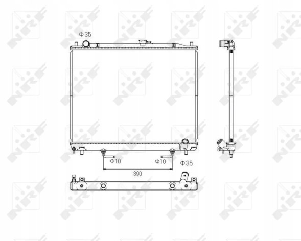 NRF 53754 53754/ Nrf радіатор mitsubishi pajero 3.2did 00-