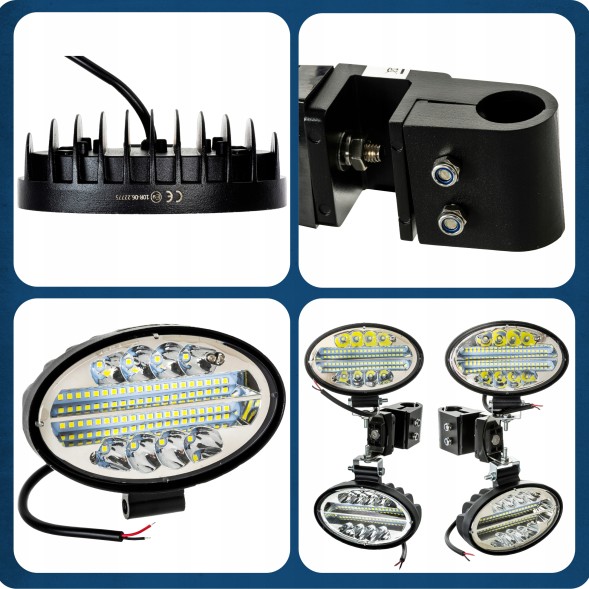 Mizar 75696 Комплект робочих фар LED 12V 24V права ліва + кронштейн John Deere 4 шт.