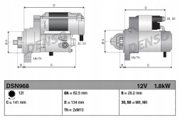 Denso DSN968 Стартер mercedes w211 w203 w204 w209 200 220 cdi sprinter denso dsn968