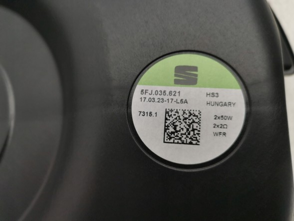 Volkswagen OE 5FJ035621, BW538375L Сабвуфер динамік низькочастотний Seat Tarraco 5FJ035621 Новий оригінал