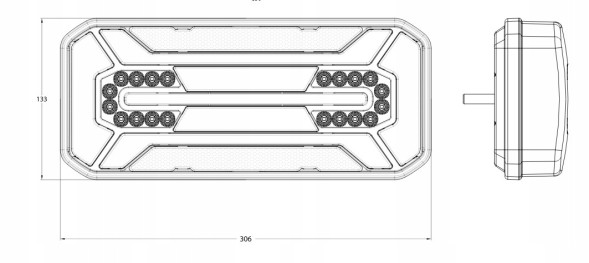 WAŚ WAS1298DD L/P O24 Ліхтар задній LED, 6 функцій, 1298DD L/R O24