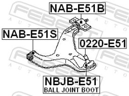 NAB E51S FEBEST Сайлентблок