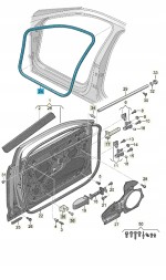 Audi OE 4K0831721A Ущільнювач двері внутрішній CUPRA OE