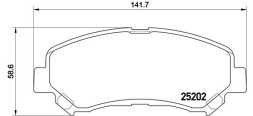 P79028 BREMBO Комплект гальмівних колодок з 4 шт дисків