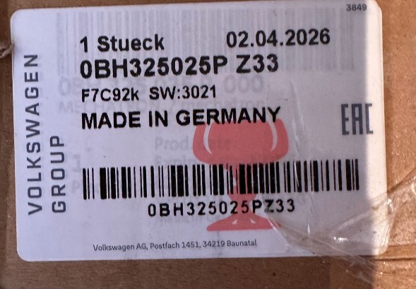 Volkswagen OE Новий Оригінальний Блок Керування КПП VW OE 0BH325025P Z33