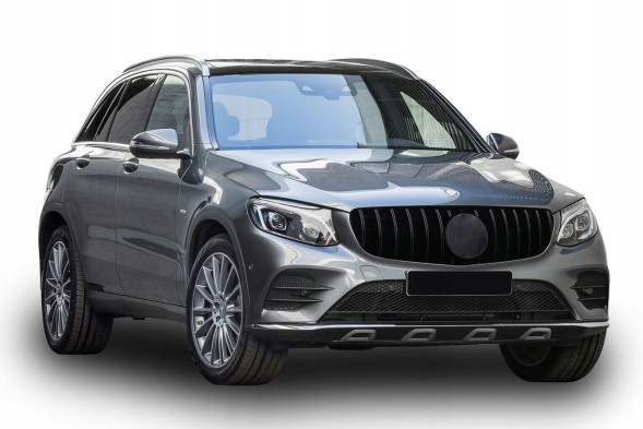 Китай 12255 Решітка Faux Mercedes GLC X253 Prefacelift GT Style Black 15-19 З Камерою