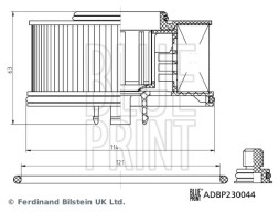 ADBP230044 BLUE PRINT Фільтр палива