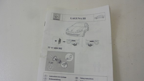 Renault OE 7711424562 RENAULT LAGUNA III Дріт для фаркопа