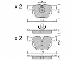 SDT Brakes 2146801 Galfer sdt fdhp1050 гальмівні колодки задні bmw x5 e70 2146801