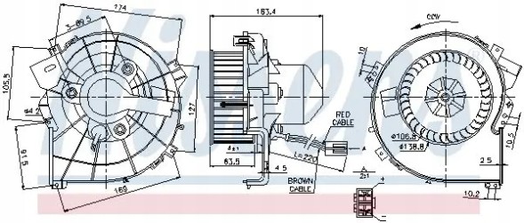 Nissens 87080 Повітродувний вентилятор припливу 87080 nissens