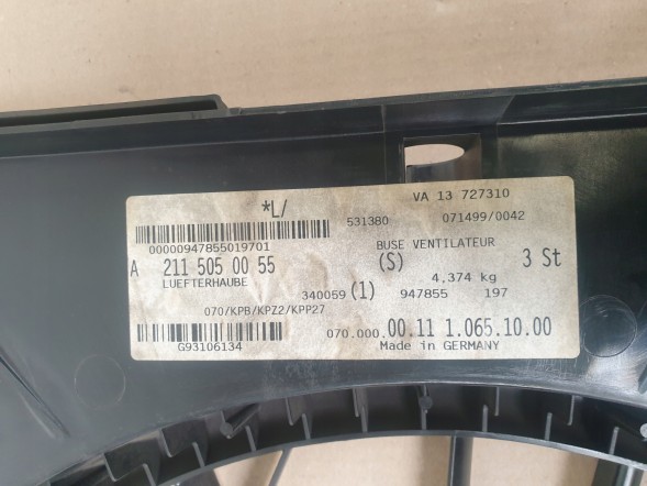 Mercedes-Benz OE A2115050055 вентилятор радіатора