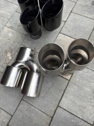 BM KOŃCÓWKI WYDECHU 2PARY KOŃCÓWEK 101MM SREBRNE BMW M НАСАДКИ ВИХЛОПНОЇ ТРУБИ 2 ПАРИ НАСАДОК 101MM M340 M240 M440 СРІБНІ BMW g20 g22 g42