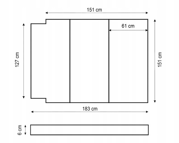 Omtec CHR-BR02461 Розкладний матрац туристичне ліжко для VW T4 1990-2003 CARAVELLE