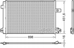 Denso DCN32028 Охолоджувач радіатора кондиціонера dcn32028 denso