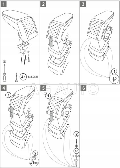 Rati C05472A Підлокітник RATI Стандарт тканина, Ford C-MAX, 2010-2019 р.