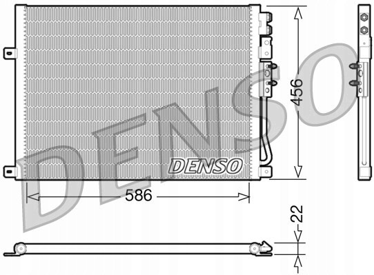 Denso DCN06009 Охолоджувач кондиціонера для jeep commander grand
