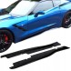 Ikon Motorsports JGD-COR-SSGB Порогові планки ZR1 Стиль - Чорний Блиск CHEVROLET CORVETTE 2014-2019 C7