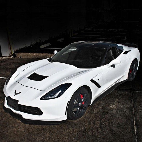 Ikon Motorsports JGD-COR-SSGB Порогові планки ZR1 Стиль - Чорний Блиск CHEVROLET CORVETTE 2014-2019 C7