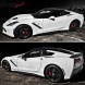 Ikon Motorsports JGD-COR-SSGB Порогові планки ZR1 Стиль - Чорний Блиск CHEVROLET CORVETTE 2014-2019 C7