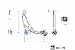 Febi bilstein 181136 Маятник передній fiat freemont 11- пр