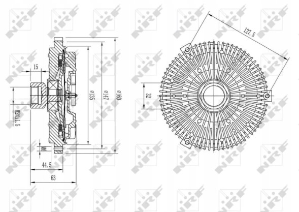 NRF 49605 49605/ Nrf віскозне зчеплення bmw e36/e38 nrf