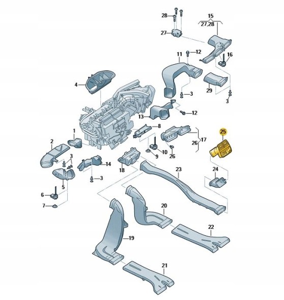 Audi OE 8W0819203B6PS # ПРИПЛИВ ЗАДНЬОЇ ЧАСТИНИ СЕРЕДИНА ЧОРНИЙ AUDI A4 B9 A5