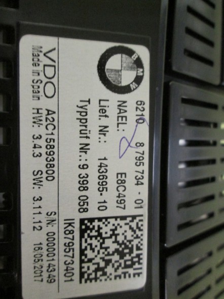BMW OE 8710799 8795734 8796121 8783595 BMW G01 G20 G30 ЛІЧИЛЬНИК ГОДИННИКИ ІНДИКАТОРИ ДИЗЕЛЬ 8710799