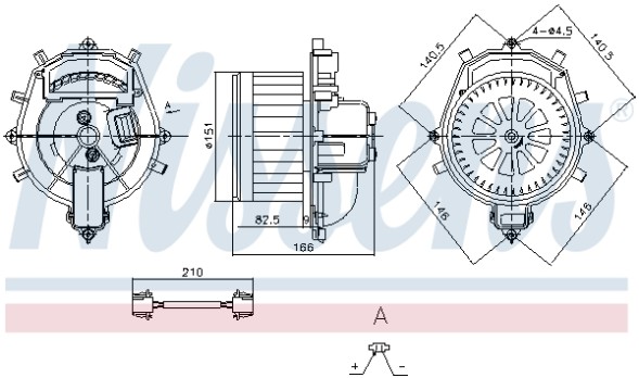 AD BRAKE VIC-215264 Вентилятор пічки NIS для CITROEN BERLINGO MULTISPACE, BERLINGO/MINIVAN, C4 GRAND