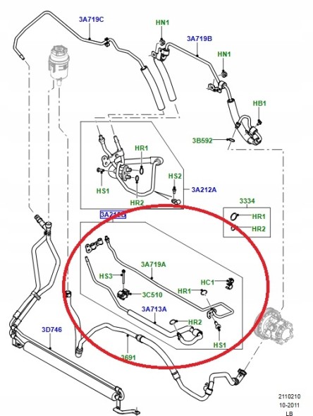 Китай ШЛАНГ ЖИВЛЕННЯ НИЖНИЙ LAND ROVER FREELANDER LR029184