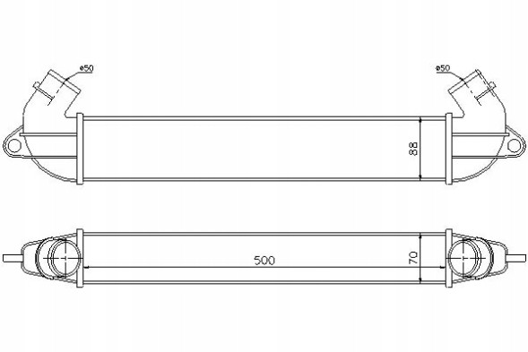 Nissens NIS96736(iMOTO) Інтеркулер fiat doblo doblo вантажний 1.3d/1.9d 10.0 + набір водія #37