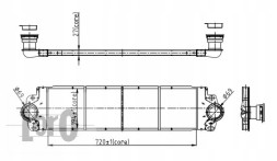 Abakus 053-018-0007 Інтеркулер радіатора vw t5 1.9 tdi 2.5 tdi