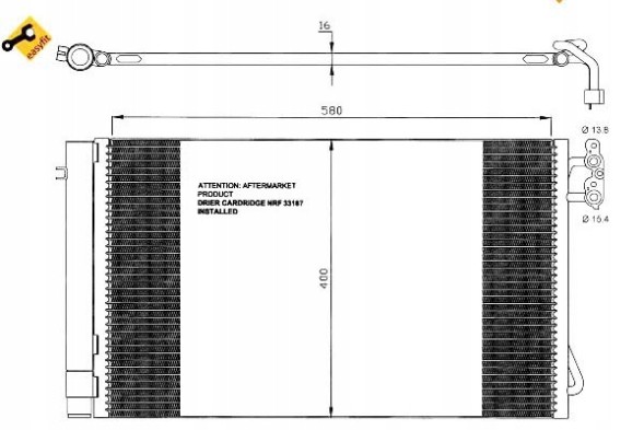 NRF 35743 Nrf 35743 конденсатор, кондиціонер радіатор кондиціонера e81 e87