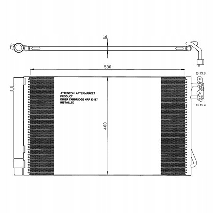 NRF 35743 Nrf 35743 конденсатор, кондиціонер радіатор кондиціонера e81 e87