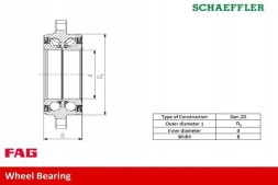 Schaeffler FAG 713 6212 40 Підшипник коліса передній 713 6212 40 fag lexus toyota