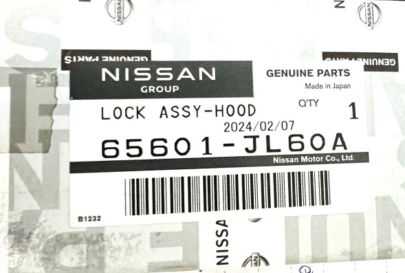 Infiniti OE 65601JL60A Замок капота ЛІВИЙ INFINITI G25 G35 G37 Q40 OE