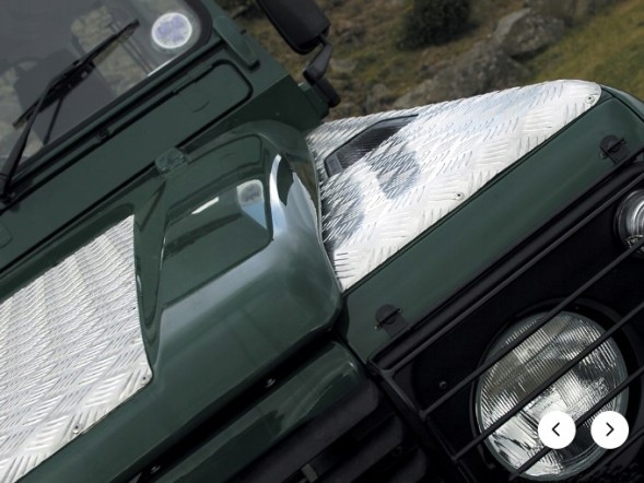 Britpart Накладка кришки капота / двигуна АЛЮМІНІЄВА - LAND ROVER DEFENDER DA2066