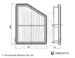 ADBP220119 BLUE PRINT Фільтр воздушний