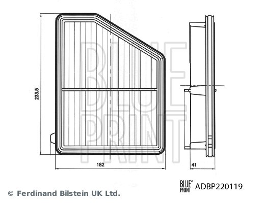 ADBP220119 BLUE PRINT Фільтр воздушний