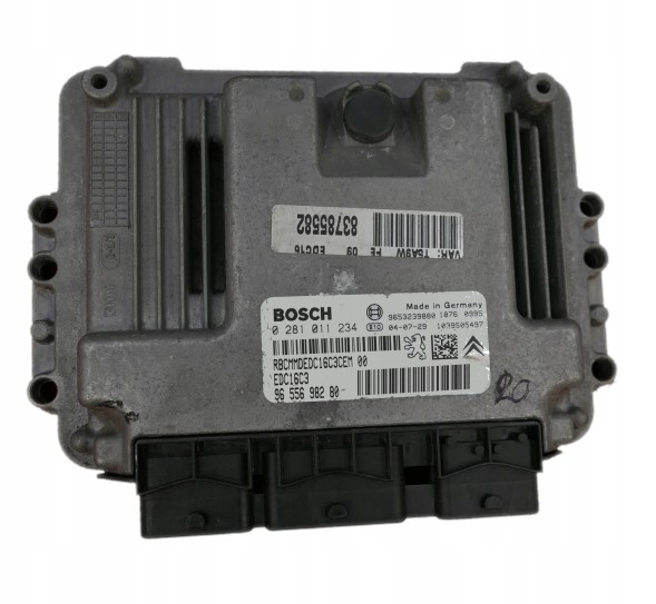 Peugeot OE 9655698280 1 PEUGEOT 307 SW 1.6HDI 05R КОМПЛЕКТ КЕРУВАННЯ ДВИГУНОМ 0281011234 9655698280
