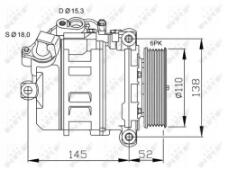 NRF 32435 Компресор кондиціонера 32435 nrf bmw 5
