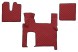 V-maxzone Part VIC-128598 Килимки підлоги ЕКО-Шкіра стьобані (3 шт.) Червоні дві шухляди, на