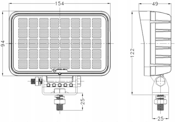 TT Technology 4× Робоча фара 40 світлодіодів OSRAM 40W розсіяне світло прямокутна TT.13340