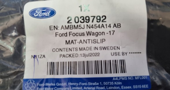 Ford OE Килимок в багажник FORD FOCUS Mk3 COMBI 11-18 2039792