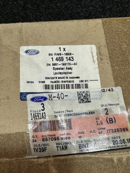 Ford OE FORD TRANSIT MK3 ДИНАМІК ПЕРЕДНІХ ДВЕРЕЙ 3S51-19B170-AC
