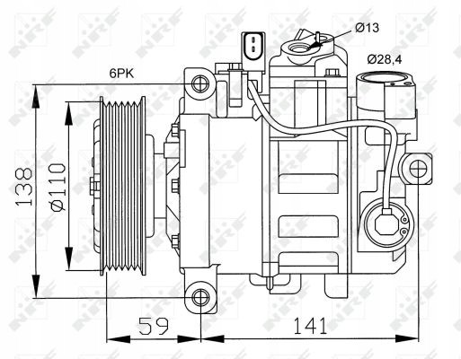 NRF 32229 Nrf компресор кондиціонера audi a4 2000-2004