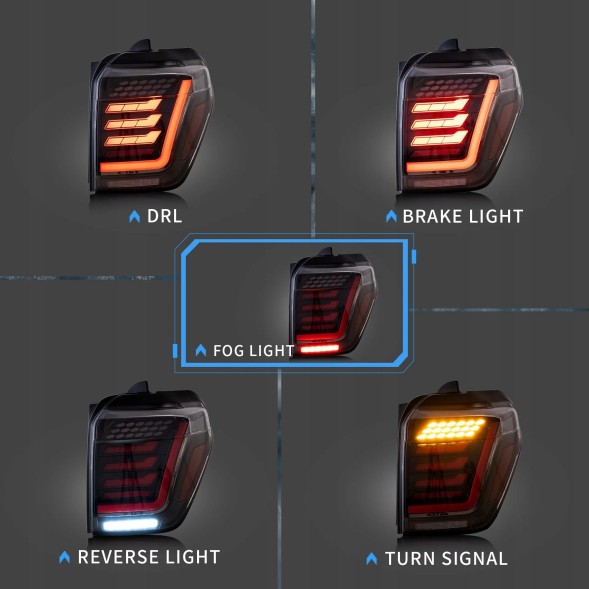 VLAND 81Z391-1 mhm Задні ліхтарі Full Led Neon Tuning Toyota 4runner 4-Runner V n280 2013-2024