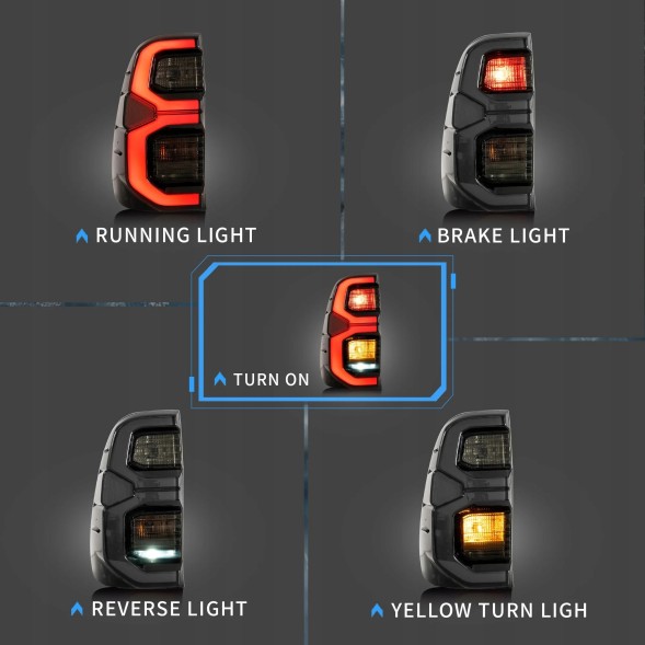 VLAND 81P391-3 mhm Лампи тиль ne kpl Vland Led Neon Діоди Тюнінг Toyota Hilux 8 VIII n120 2015-